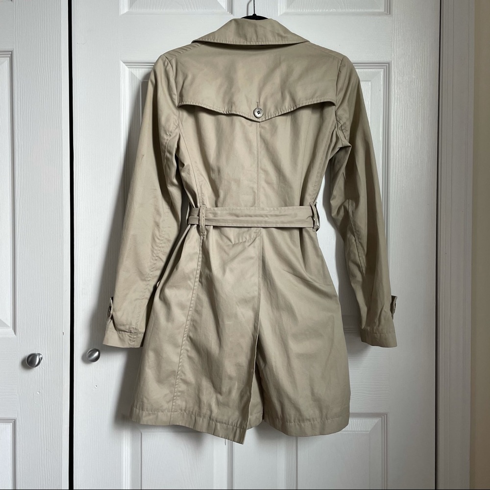 THEORY Classic Double-Breasted Trench Coat / SZ: P - Picture 5 of 5